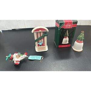 3 Hallmark Keepsake  Ornaments Rodney the Reindeer, New Home 1998 & Bell